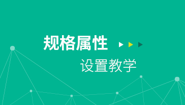 规格属性设置教学